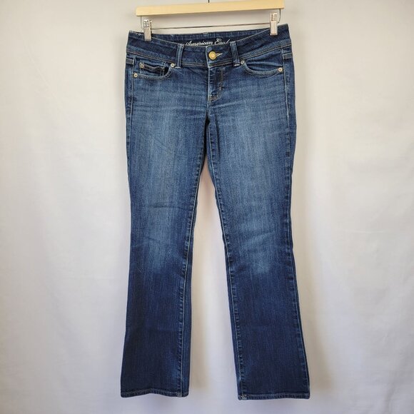 American Eagle Slim Bootcut Jeans Medium Wash Size 6 - Picture 1 of 15